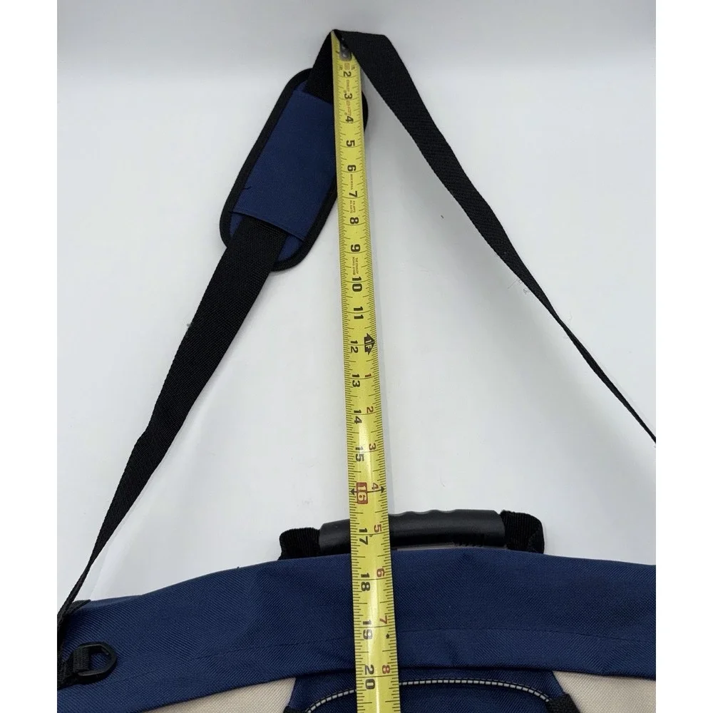 Mountain Ridge Messenger Laptop Bag Blue Tan Black Shoulder Travel